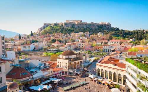Atina Gezi Otobüsü Turu Atina Akropolis üstü açık gezi otobüsü